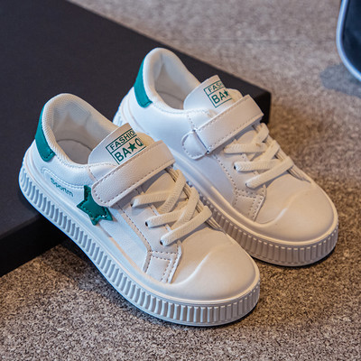 Детски кецове от еко кожа с надпис и велко закопчаване за момчета и момичета