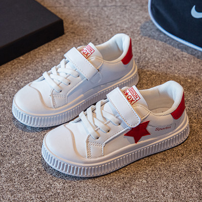 Детски кецове от еко кожа с надпис и велко закопчаване за момчета и момичета