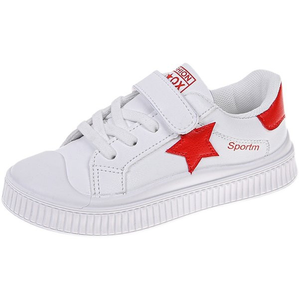 Детски кецове от еко кожа с надпис и велко закопчаване за момчета и момичета