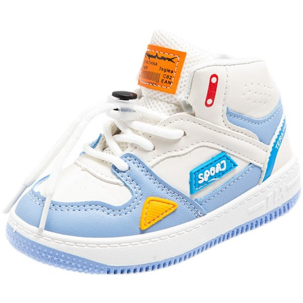 Детски спортни маратонки за момчета и момичета с връзки и надпис 