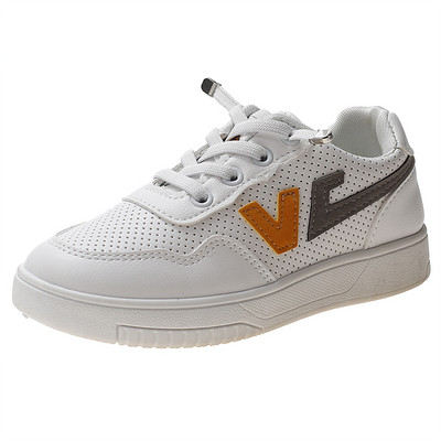 Нов модел детски кецове с  връзки и метален елемент за момчета и момичета