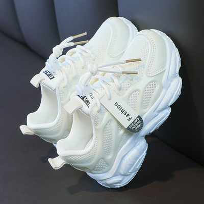 Спортни детски маратонки с връзки и мрежа за момичета и момчета