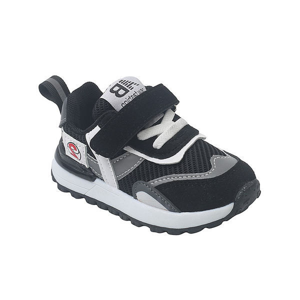 Нов модел детски спортни маратонки за момчета в черен и сив цвят