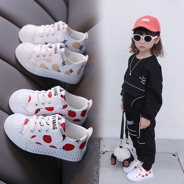 Ежедневни кецове с велкро лепенки  надпис и апликация  за момичета 