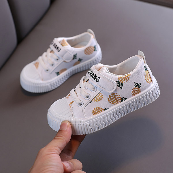 Ежедневни кецове с велкро лепенки  надпис и апликация  за момичета 