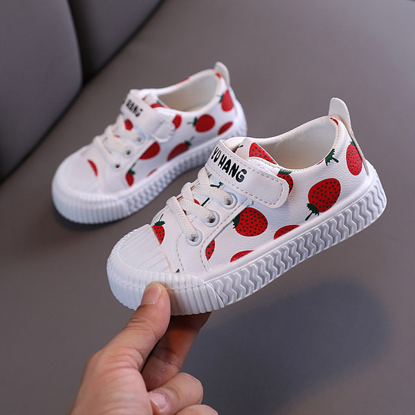 Ежедневни кецове с велкро лепенки  надпис и апликация  за момичета 