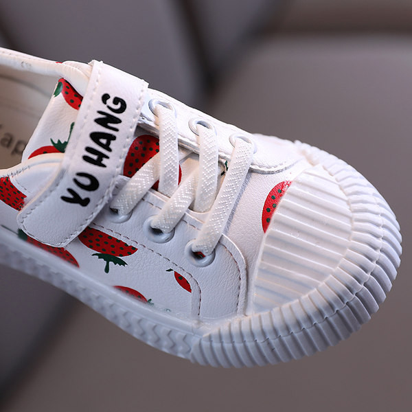 Ежедневни кецове с велкро лепенки  надпис и апликация  за момичета 