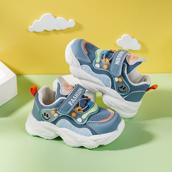 Детски мрежести маратонки с лепенки - за момчета и момичета