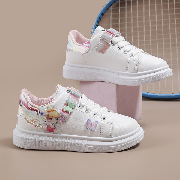 Детски кецове от еко кожа с цветна апликация