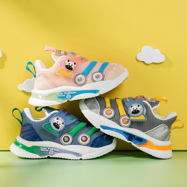 Детски мрежести маратонки с лепенки - за момчета и момичета