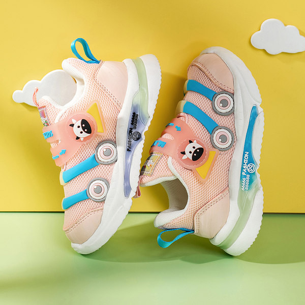 Детски мрежести маратонки с лепенки - за момчета и момичета