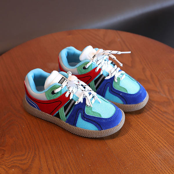 Нов модел цветни детски маратонки с връзки за момчета