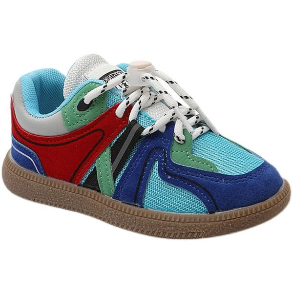 Нов модел цветни детски маратонки с връзки за момчета