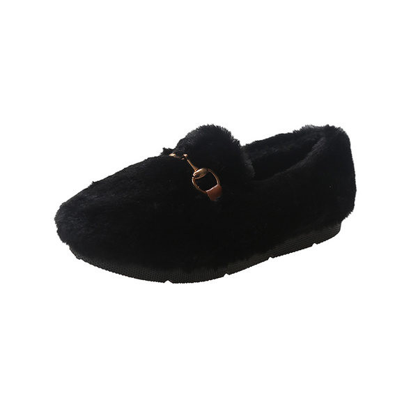 Дамски пухени мокасини с равна подметка