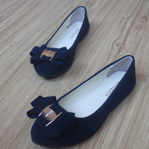 Ежедневни мокасини с панделка и метална декорация