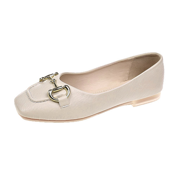 Ежедневни мокасини от еко кожа с метален елемент