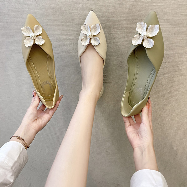 Дамски мокасини с 3D цвете