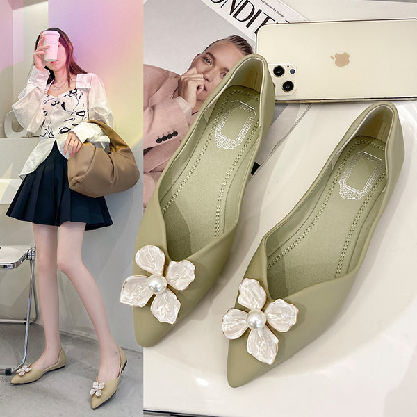 Дамски мокасини с 3D цвете