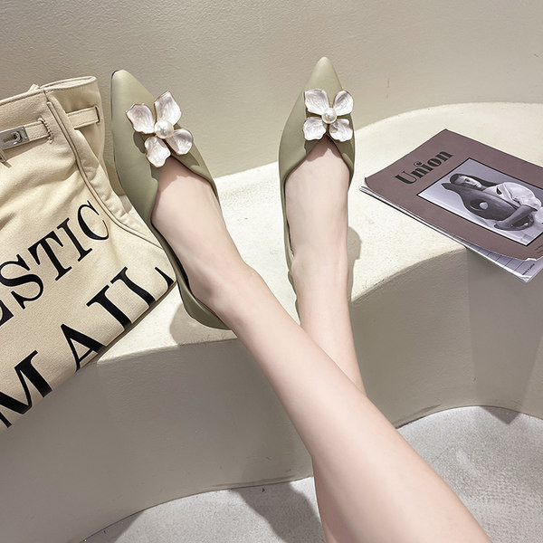 Дамски мокасини с 3D цвете