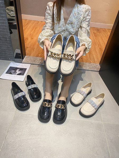 Дамски мокасини от еко кожа в черен цвят - два модела