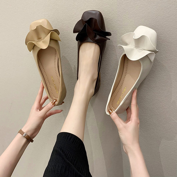 Mocasini de dama din piele ecologica cu bucle