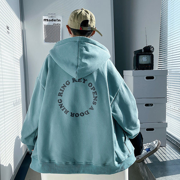 Мъжки ежедневен суичър с връзки и джобове