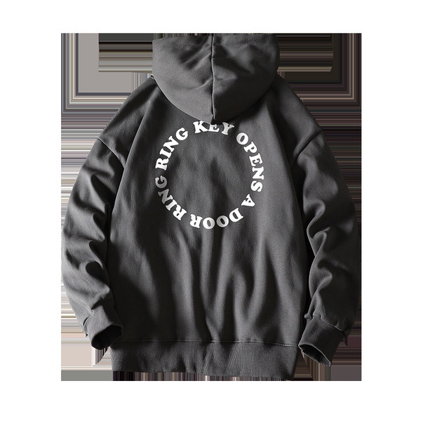 Мъжки ежедневен суичър с връзки и джобове