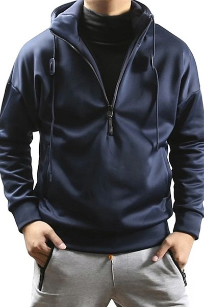 Мъжки есенен суичър с качулка