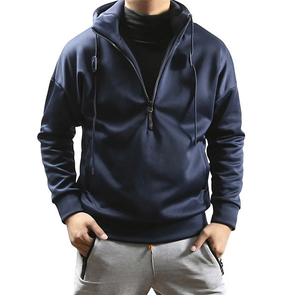 Мъжки есенен суичър с качулка