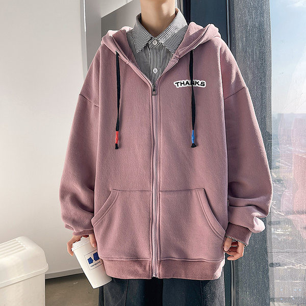 Мъжки ежедневен суичър с надпис и джобове