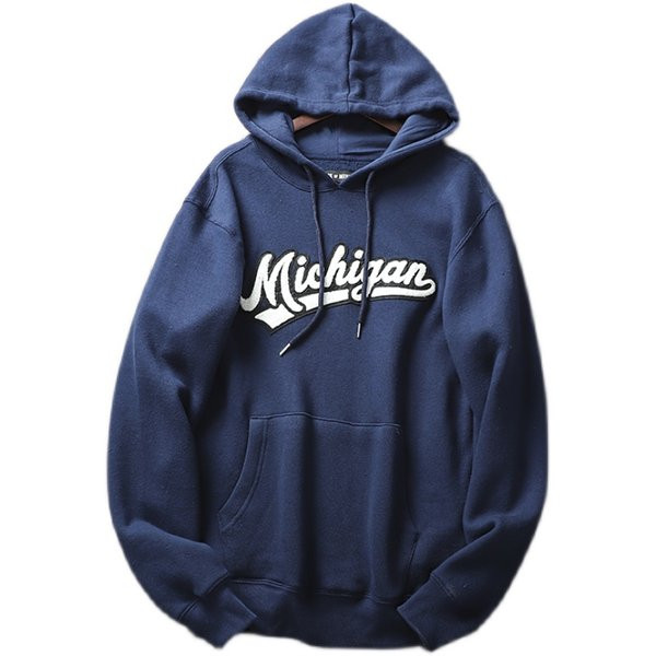 Мъжки суичър с качулка и надпис 