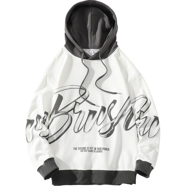 Meeste dressipluus kirjade ja kapuutsiga