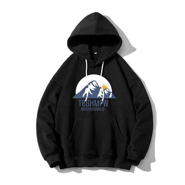 Hanorac zilnic cu glugă și imprimeu