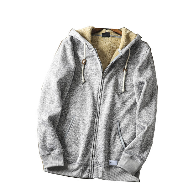 Hanorac pentru bărbați cu fermoar și căptușeală caldă