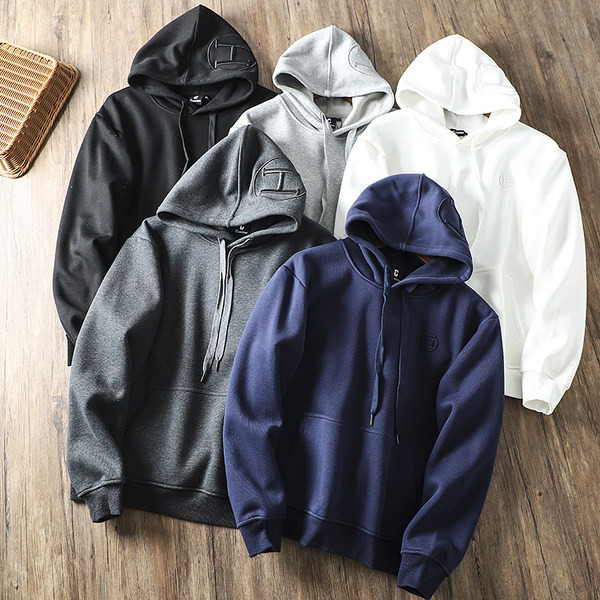 Hanorac pentru bărbați cu broderie cu glugă