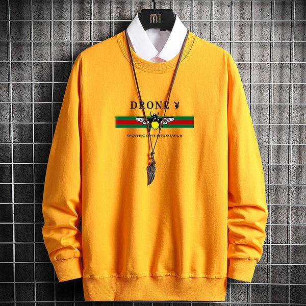 Hanorac lat cu inscripție și aplicare de culoare