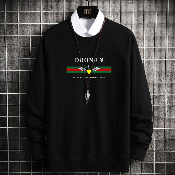 Hanorac lat cu inscripție și aplicare de culoare