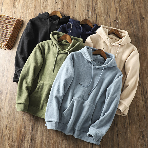 Hanorac de toamnă pentru bărbați cu șnur și buzunar