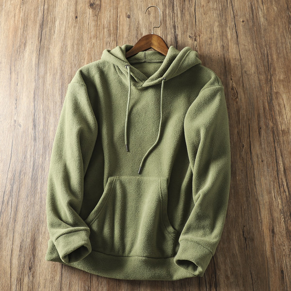 Hanorac de toamnă pentru bărbați cu șnur și buzunar