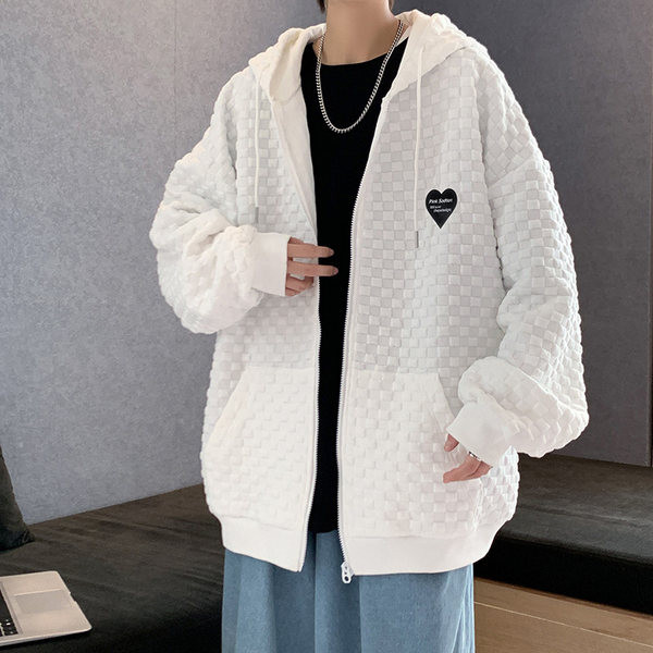 Laia mudeliga meeste dressipluus luku ja taskutega