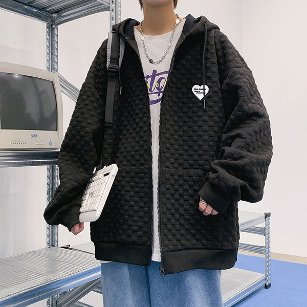 Laia mudeliga meeste dressipluus luku ja taskutega