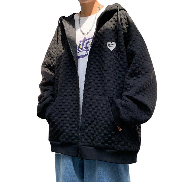 Laia mudeliga meeste dressipluus luku ja taskutega