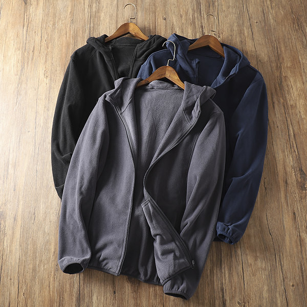 Hanorac barbatesc model uni cu gluga si fermoar