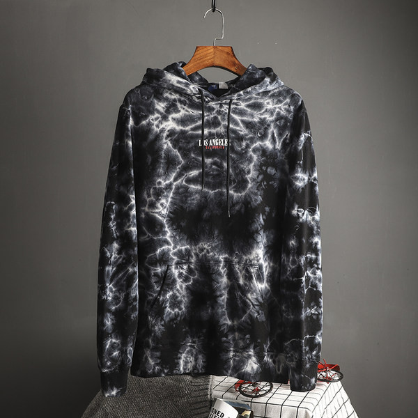 Hanorac bărbătesc de toamnă cu glugă și inscripție