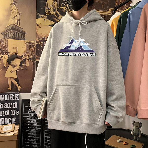 Hanorac pentru bărbați cu glugă și imprimeu în patru culori