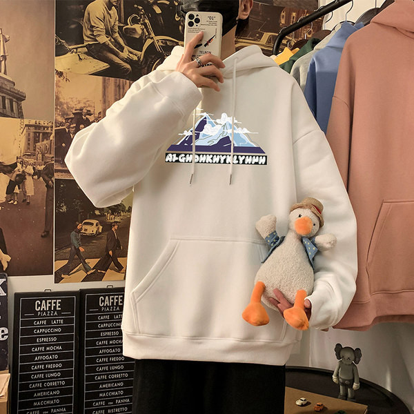 Hanorac pentru bărbați cu glugă și imprimeu în patru culori