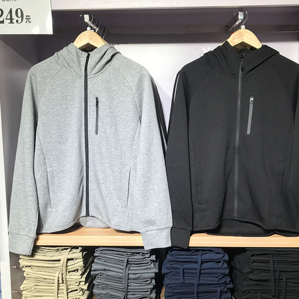 Hanorac casual pentru bărbați cu fermoar și glugă