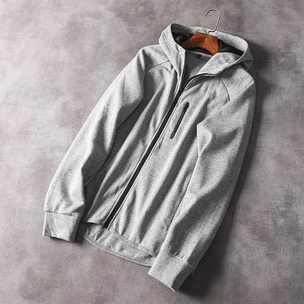 Hanorac casual pentru bărbați cu fermoar și glugă
