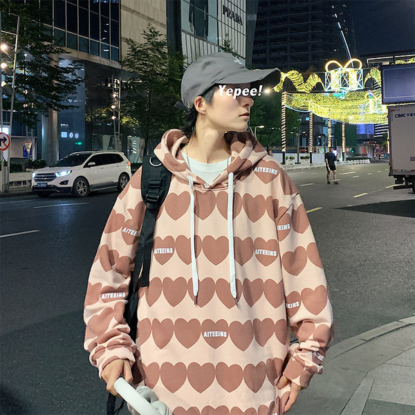 Hanorac color barbatesc cu gluga si cravate