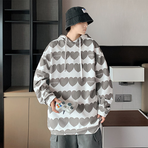 Hanorac color barbatesc cu gluga si cravate